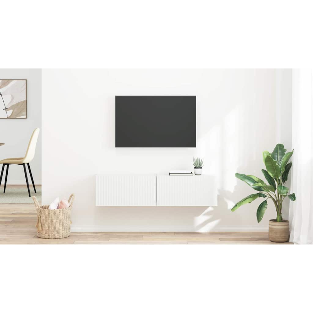 TV Wall Cabinet 2 pcs White 60 x 31 x 29.5 cm Engineered Wood