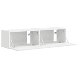 TV Wall Cabinet 2 pcs White 60 x 31 x 29.5 cm Engineered Wood - Rear View