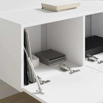 TV Wall Cabinet 2 pcs White Engineered Wood