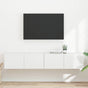 TV Wall Cabinet 2 pcs White Engineered Wood