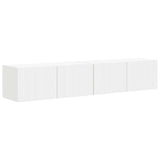 TV Wall Cabinet 2 pcs White 60 x 31 x 29.5 cm Engineered Wood - Front View