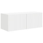 TV Wall Cabinet 2 pcs White Engineered Wood