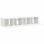 TV Wall Cabinet 2 pcs White Engineered Wood