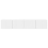 TV Wall Cabinet 2 pcs White 60 x 31 x 29.5 cm Engineered Wood - Close-Up Angle