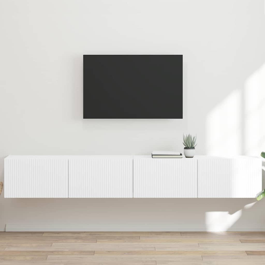 TV Wall Cabinet 2 pcs White 60 x 31 x 29.5 cm Engineered Wood
