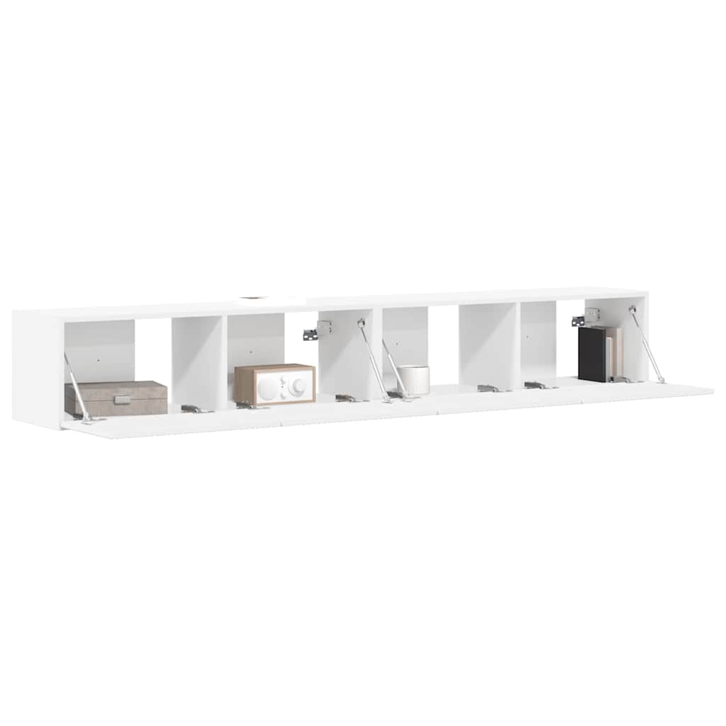 TV Wall Cabinet 2 pcs White 60 x 31 x 29.5 cm Engineered Wood