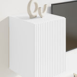 TV Wall Cabinet 2 pcs White Engineered Wood