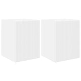 TV Wall Cabinet 2 pcs White 30 x 31 x 40 cm Engineered Wood - Front View