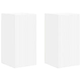 TV Wall Cabinet 2 pcs White 30 x 31 x 60 cm Engineered Wood - Front View