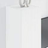 TV Wall Cabinet 2 pcs White Engineered Wood