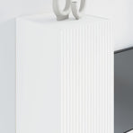TV Wall Cabinet 2 pcs White Engineered Wood