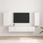 TV Wall Cabinet 2 pcs White Engineered Wood
