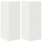 TV Wall Cabinet 2 pcs White 30 x 31 x 80 cm Engineered Wood - Front View