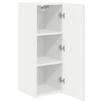 TV Wall Cabinet 2 pcs White Engineered Wood