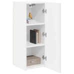 TV Wall Cabinet 2 pcs White Engineered Wood