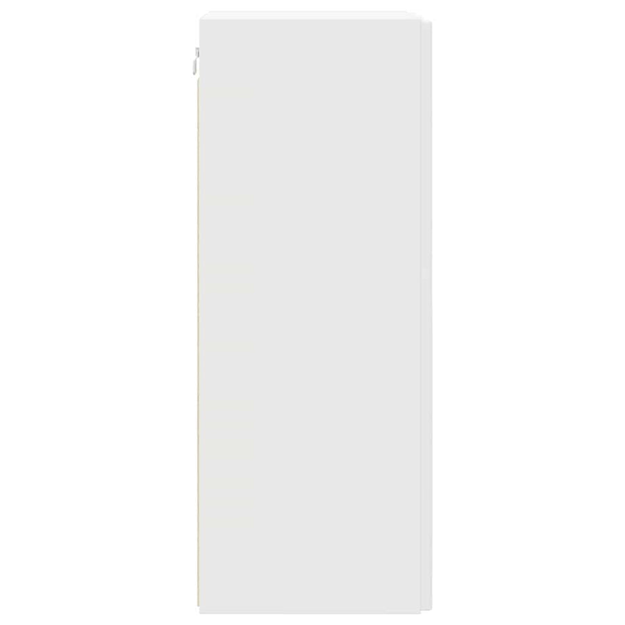 TV Wall Cabinet 2 pcs White Engineered Wood