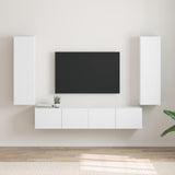 TV Wall Cabinet 2 pcs White 30 x 31 x 100 cm Engineered Wood