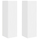 TV Wall Cabinet 2 pcs White 30 x 31 x 100 cm Engineered Wood - Front View