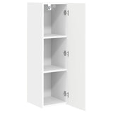 TV Wall Cabinet 2 pcs White 30 x 31 x 100 cm Engineered Wood - Rear View