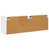 TV Wall Cabinet 2 pcs White 59,5 x 31 x 40 cm Engineered Wood - Low Angle