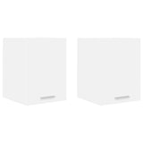 Hanging Cabinet with Shelf Riga 2 pcs White 30 x 31 x 40 cm - Front View