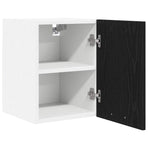 Hanging Cabinet Black Oak and White 30 x 31 x 40 cm