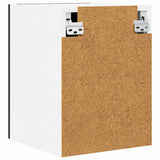 Hanging Cabinet Riga Black Oak and White 30 x 31 x 40 cm - Low Angle