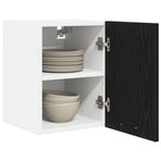 Hanging Cabinet Black Oak and White 30 x 31 x 40 cm