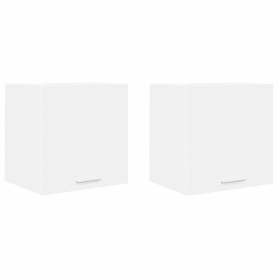 Hanging Cabinet 2 pcs White Engineered Wood