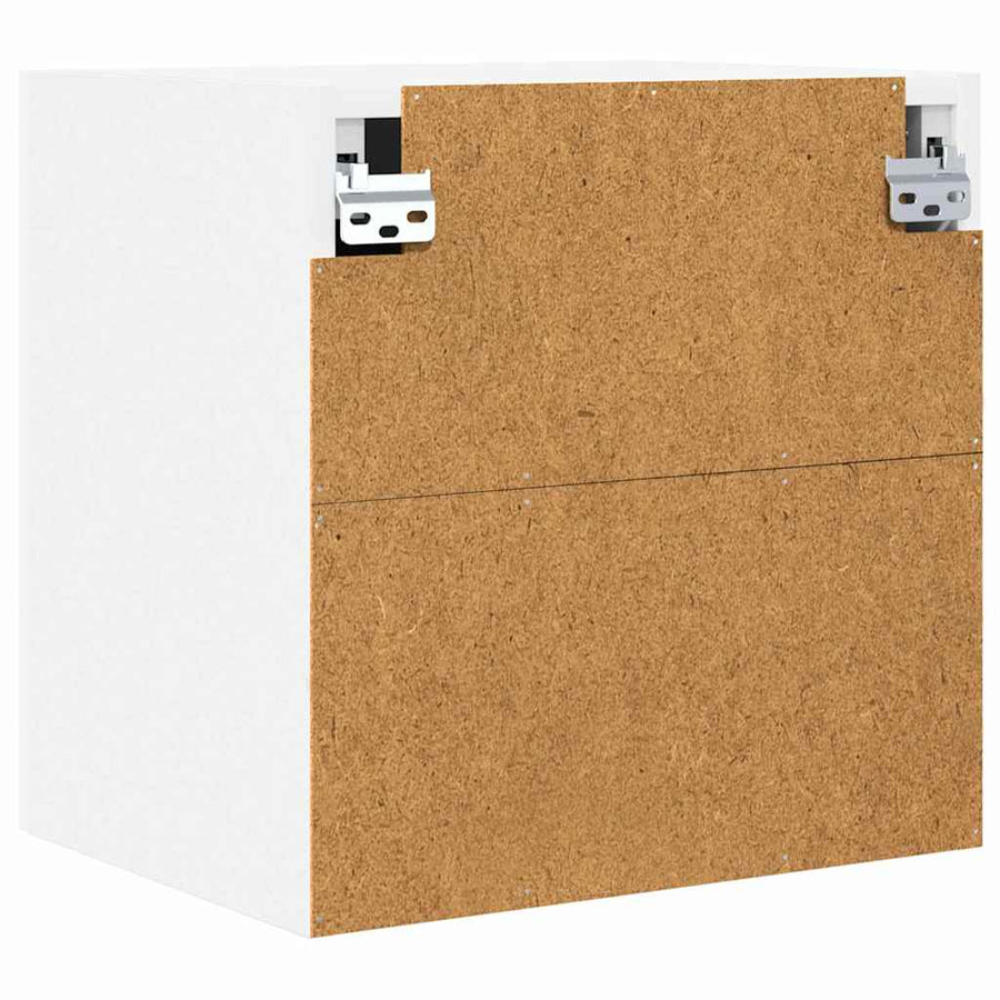 Hanging Cabinet 2 pcs White Engineered Wood