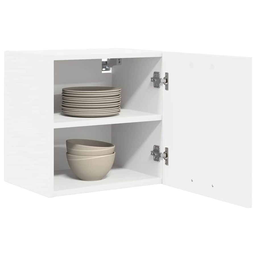 Hanging Cabinet 2 pcs White Engineered Wood