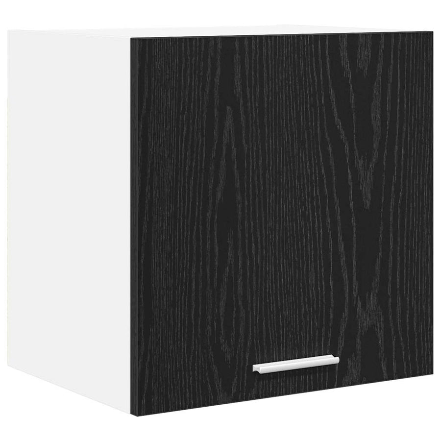 Hanging Cabinet Black Oak and White 40 x 31 x 40 cm