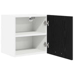 Hanging Cabinet Black Oak and White 40 x 31 x 40 cm