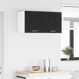 Hanging Cabinet Riga 2 pcs Black Oak and White 40 x 31 x 40 cm - Top-Down View
