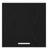 Hanging Cabinet Riga 2 pcs Black Oak and White 40 x 31 x 40 cm - Close-Up Angle