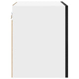 Hanging Cabinet Riga 2 pcs Black Oak and White 40 x 31 x 40 cm - Low Angle