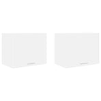 Hanging Cabinet 2 pcs White Engineered Wood