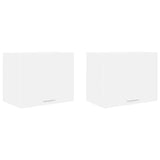 Hanging Cabinet with Shelf Riga 2 pcs White 50 x 31 x 40 cm - Front View