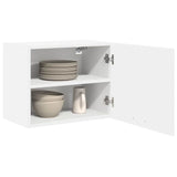 Hanging Cabinet with Shelf Riga 2 pcs White 50 x 31 x 40 cm - Side View