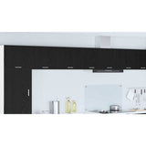 Hanging Cabinet with Door Black Oak and White 50 x 31 x 40 cm