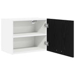 Hanging Cabinet Black Oak and White 50 x 31 x 40 cm