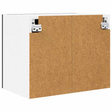 Hanging Cabinet Riga Black Oak and White 50 x 31 x 40 cm - Low Angle