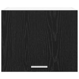 Hanging Cabinet Riga Black Oak and White 50 x 31 x 40 cm - Rear View