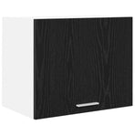 Hanging Cabinet 2 pcs Black Oak and White Engineered Wood