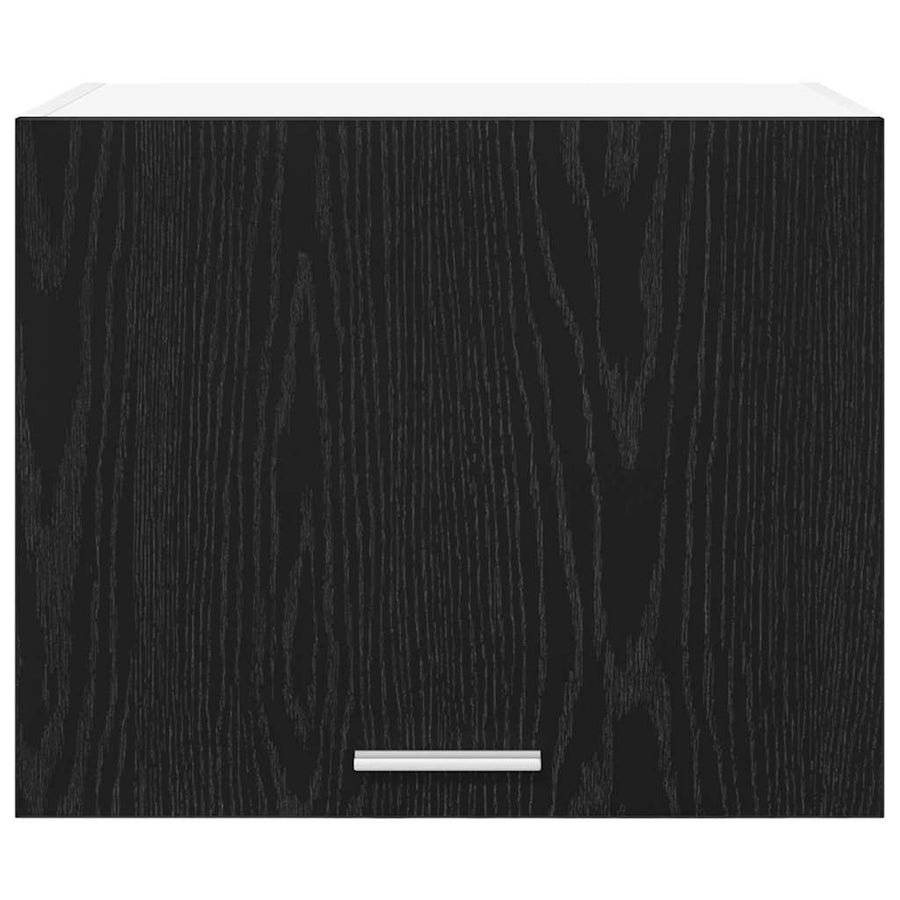 Hanging Cabinet 2 pcs Black Oak and White Engineered Wood