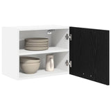 Hanging Cabinet 2 pcs Black Oak and White 50 x 31 x 40 cm