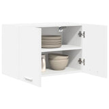 Hanging Cabinet with Shelf Riga 2 pcs White 60 x 31 x 40 cm - Side View