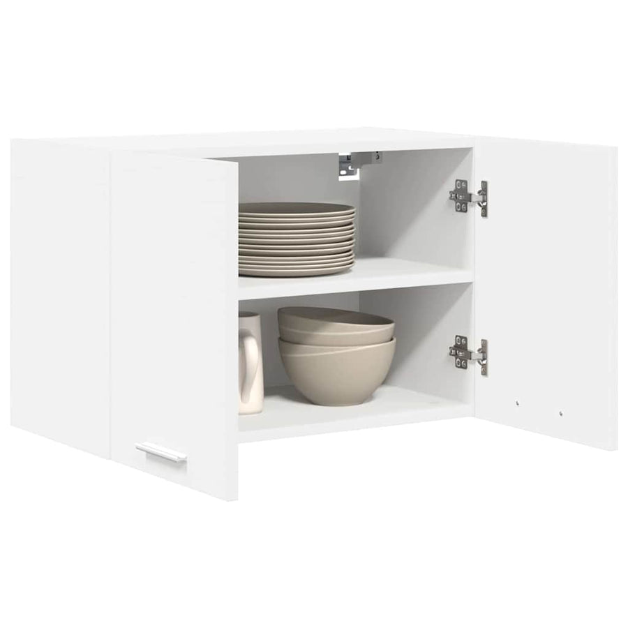 Hanging Cabinet 2 pcs White Engineered Wood