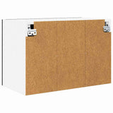 Hanging Cabinet with Door Black Oak and White 60 x 31 x 40 cm