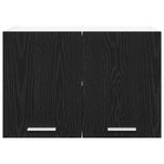 Hanging Cabinet Black Oak and White 60 x 31 x 40 cm